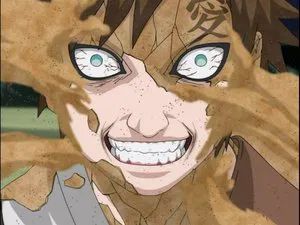 Fotograma del episodio 48: Gaara contra Rock Lee: ¡El poder de la juventud explota!