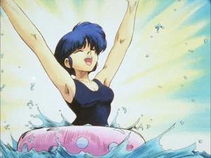 Fotograma del episodio 107: Las temibles lecciones de natación de Akane