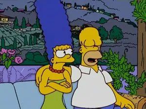 Fotograma del episodio 22: Juego de parejas con Marge y Homero